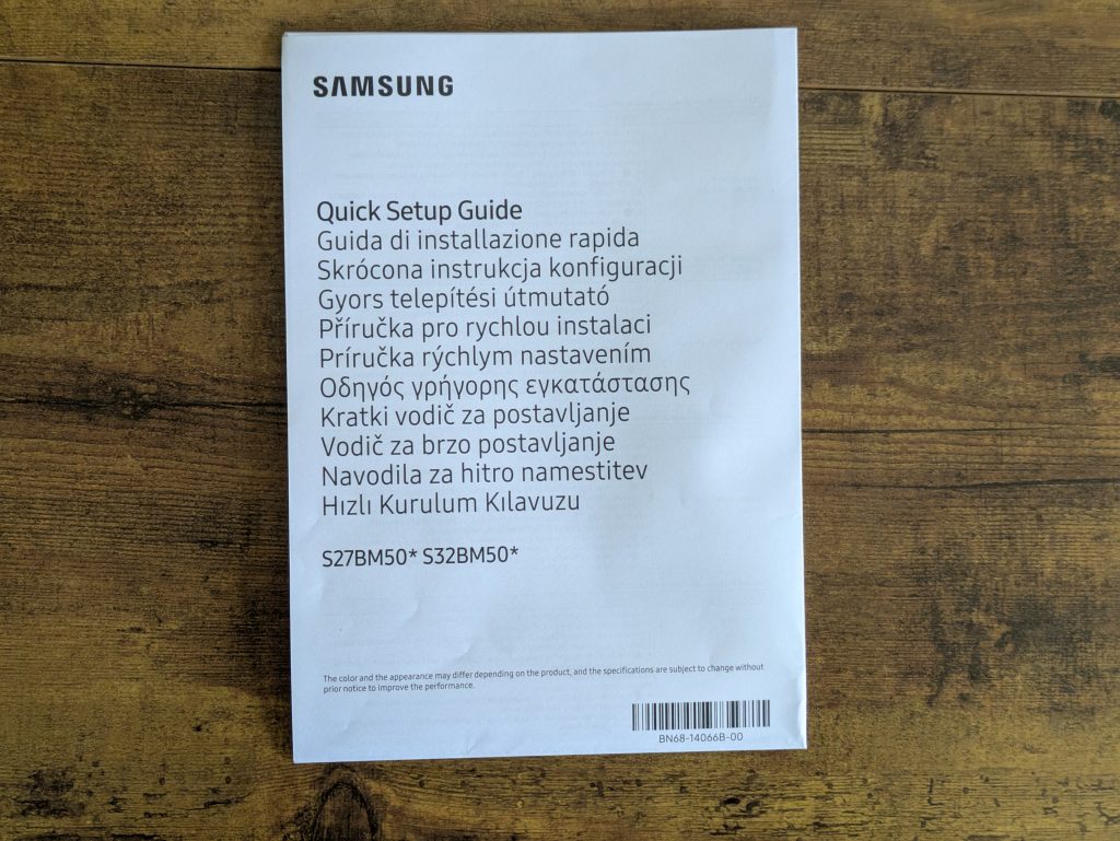Kurzanleitung des Samsung M5 Smart S32BM500EU Monitors