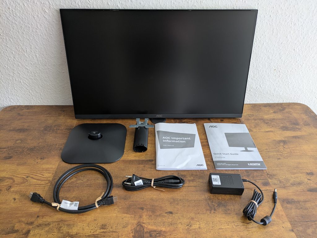 Lieferumfang des AOC 27B35HM Monitors