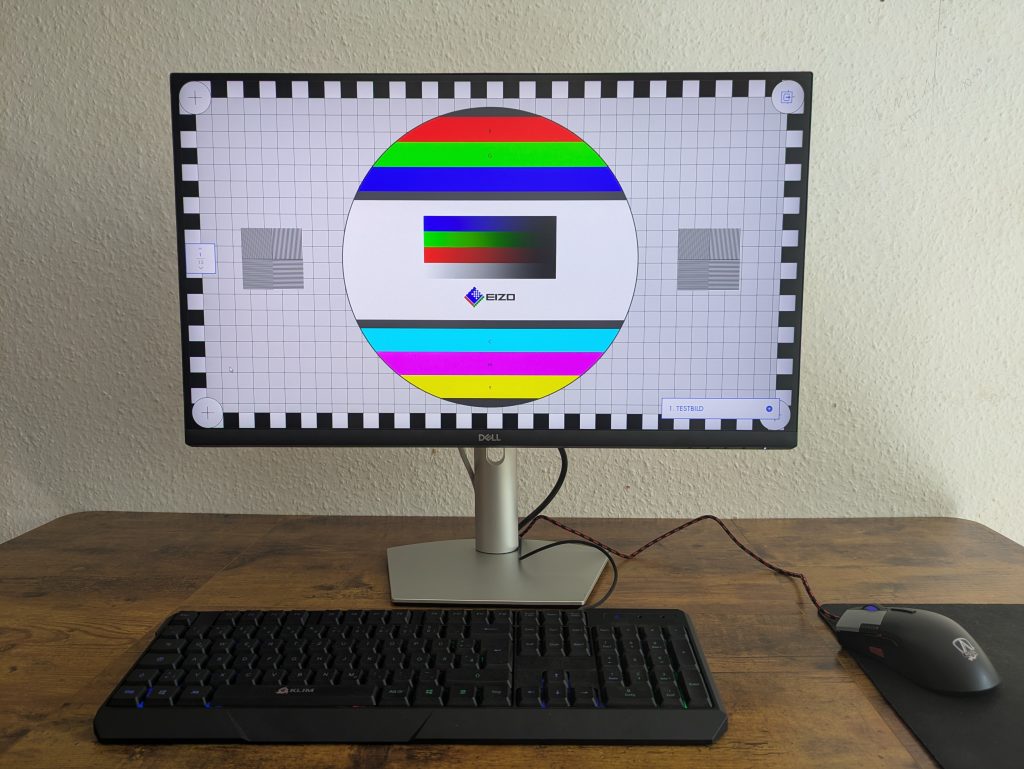 Testbild des Dell S2721QSA Monitors