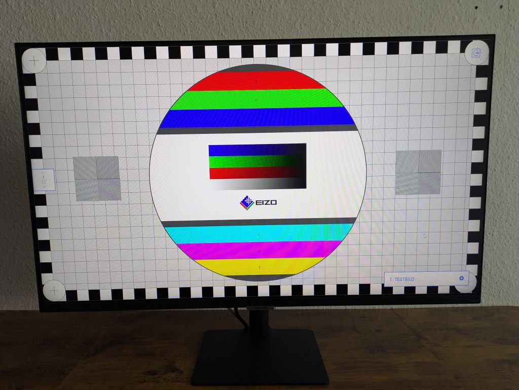 Testbild des Samsung M5 Smart S32BM500EU Monitors