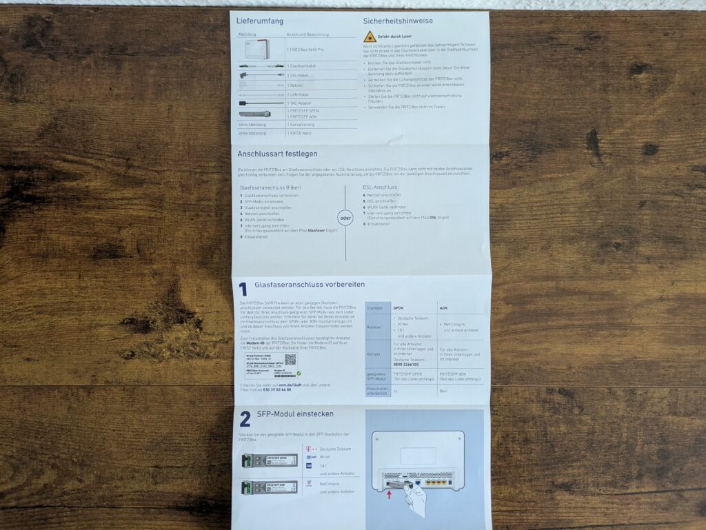 Anleitung des FRITZ!Box 5690 Pro Routers (2)