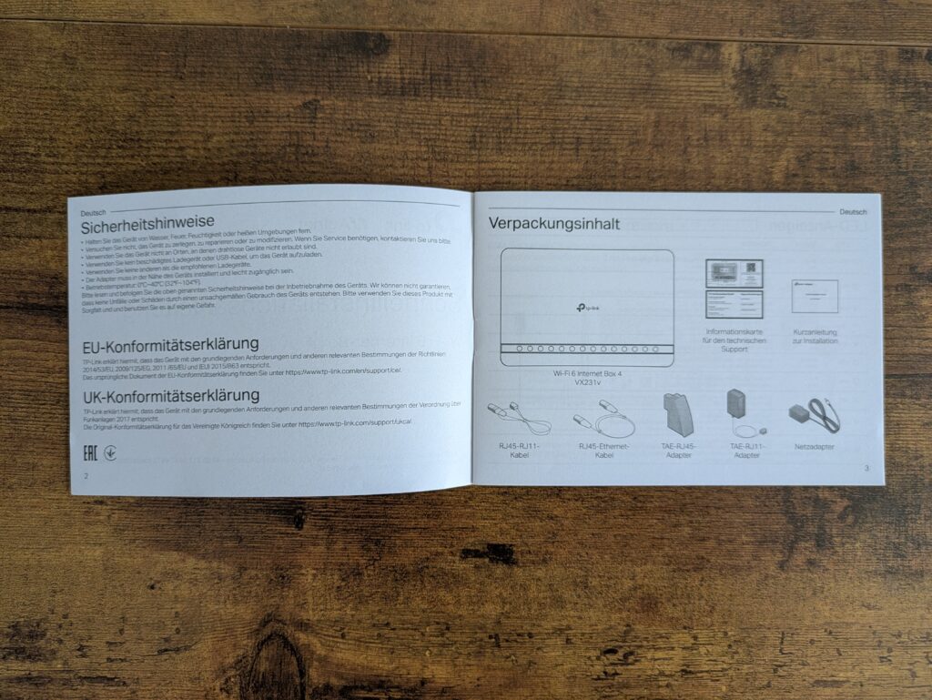 Anleitung des TP Link VX231v Routers (3)