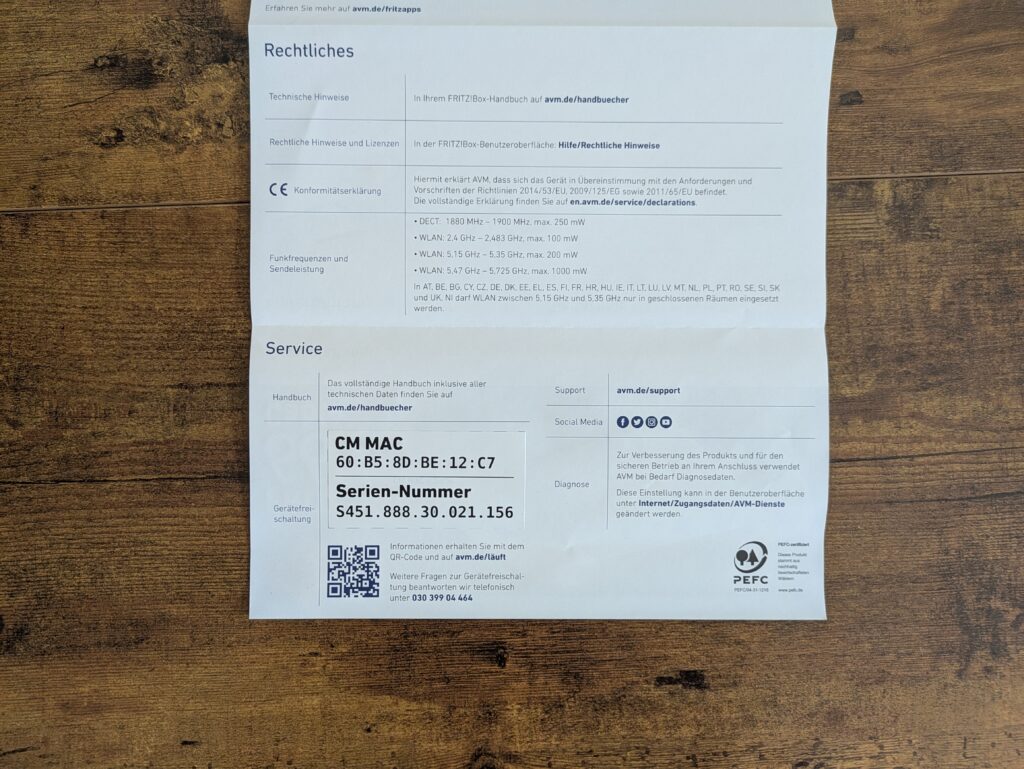 Anleitung des Verpackung des FRITZ!Box 6670 Cable Routers (6)