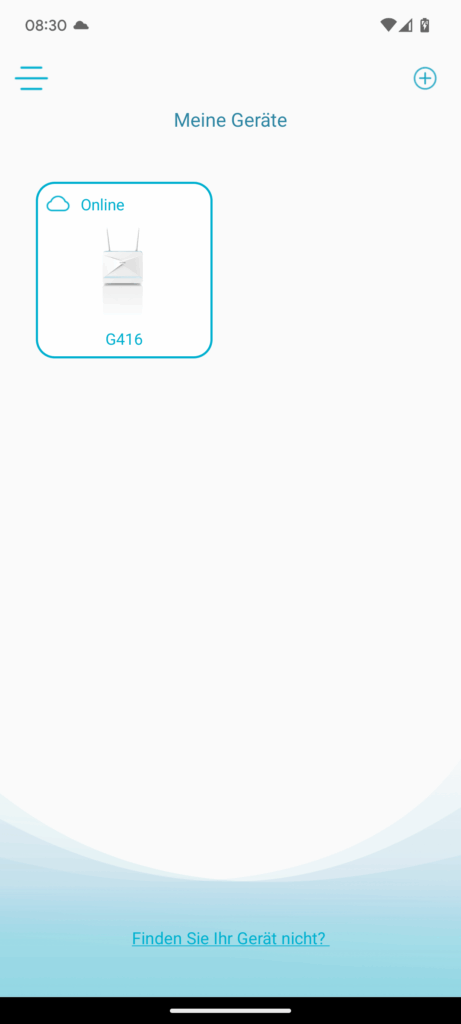 App des D-Link Eagle Pro AI G416 Routers