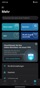 App des TP-Link Deco BE25 Routers