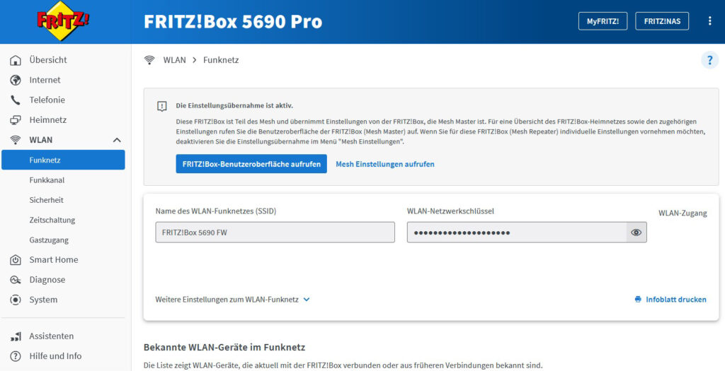 FRITZ!Box 5690 Pro Router Webmenü (2)