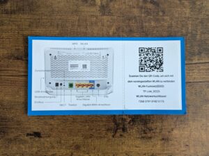 Infoblatt des TP Link VX231v Routers