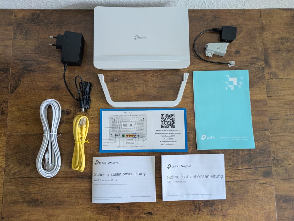 Lieferumfang des TP Link VX231v Routers