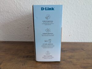 Verpackung des D-Link Eagle Pro AI G416 Routers von Links