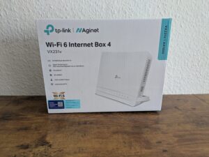 Verpackung des TP Link VX231v Routers