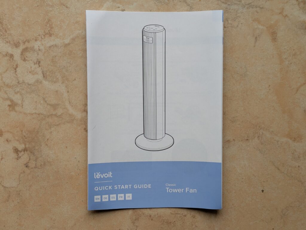 Anleitung des Levoit LTF-F362-WEU Ventilators