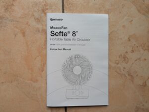 Anleitung des MeacoFan Sefte® 8 Ventilators