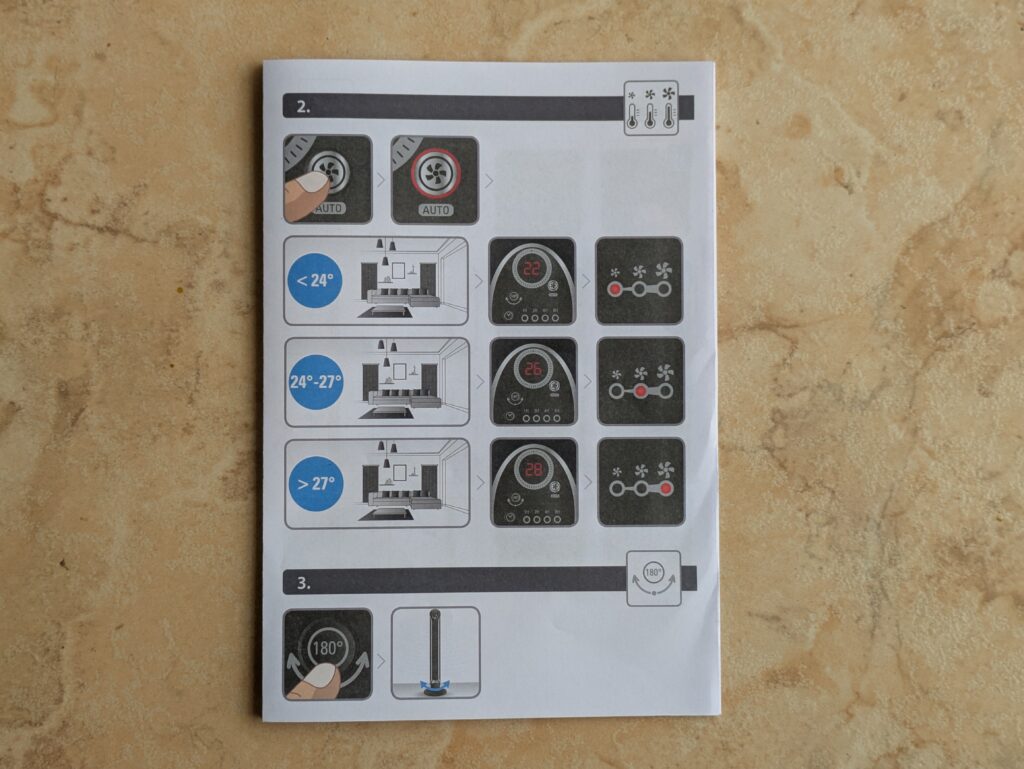 Anleitung des Rowenta VU6670 Eole Infinite Ventilators (4)