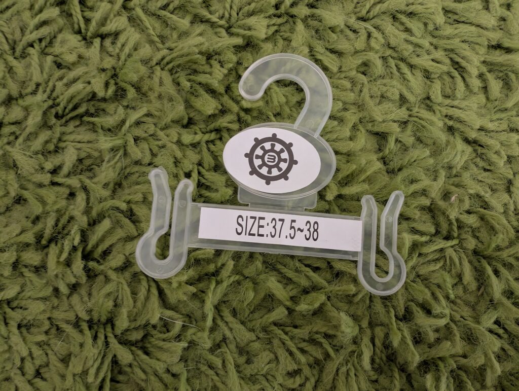 Ballop Spider Barfußschuh Hänger mit Größenangabe