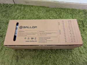 Ballop Spider Barfußschuh Karton Beschriftung unten