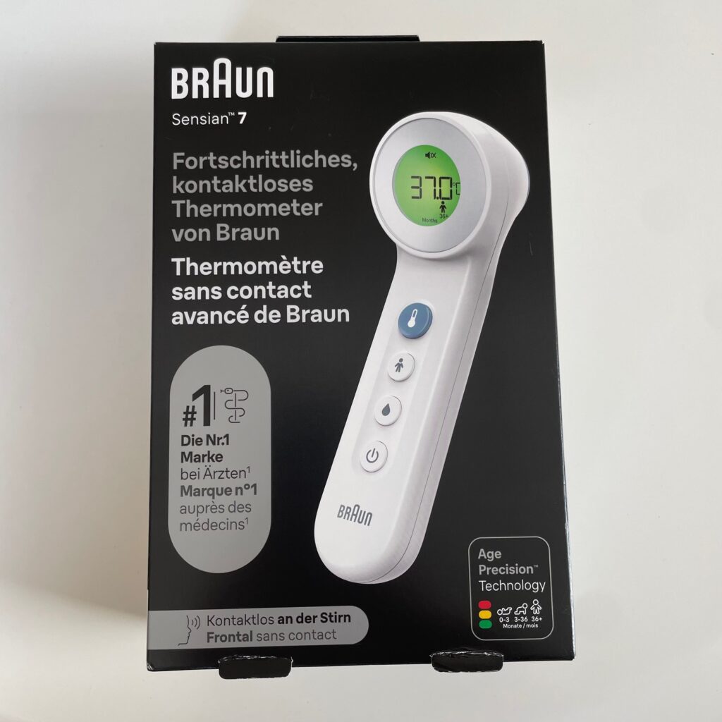 Braun Sensian 7 Stirnthermometer Verpackung