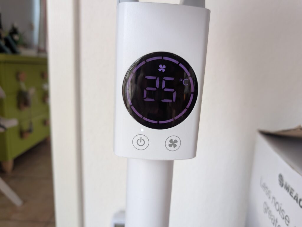 Display des MeacoFan Sefte® 10 Ventilators