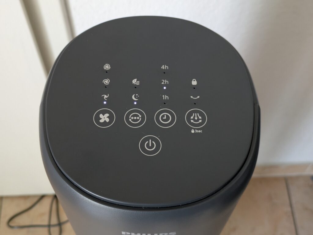 Display des Philips Serie 5000 Ventilators