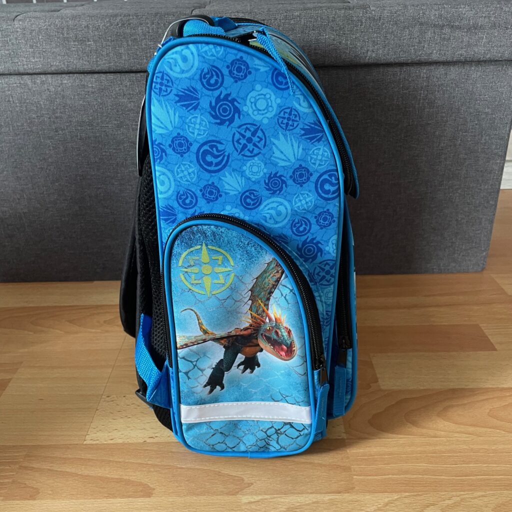Familando Dragons Schulranzen seitlich