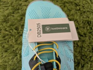 IceUnicorn Barfußschuhe Detail Etikett