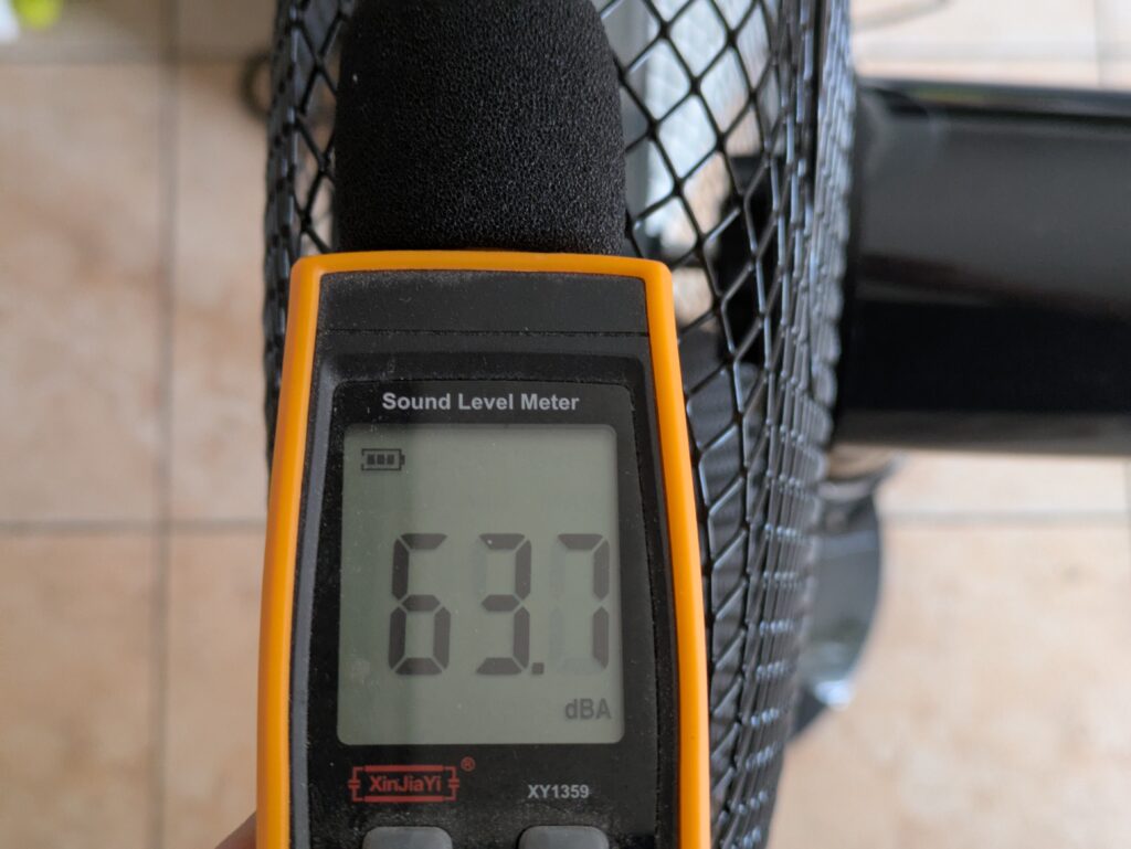 Lautstärke des Brandson Ventilators