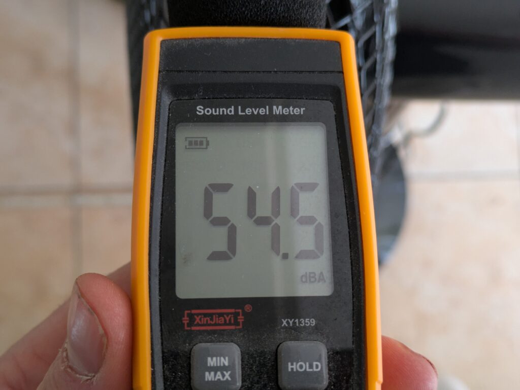 Lautstärke des Brandson Ventilators (3)