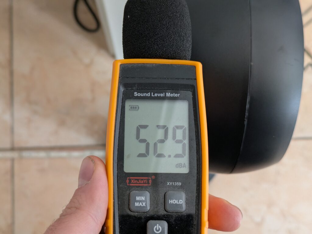 Lautstärke des Dreo DR-HTF007 Nomad One Ventilators