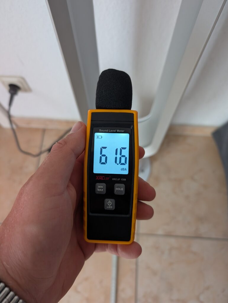 Lautstärke des Dyson AM07 Air Multiplier Ventilators