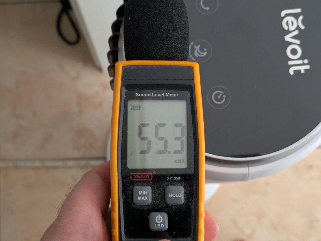 Lautstärke des Levoit LTF-F362-WEU Ventilators