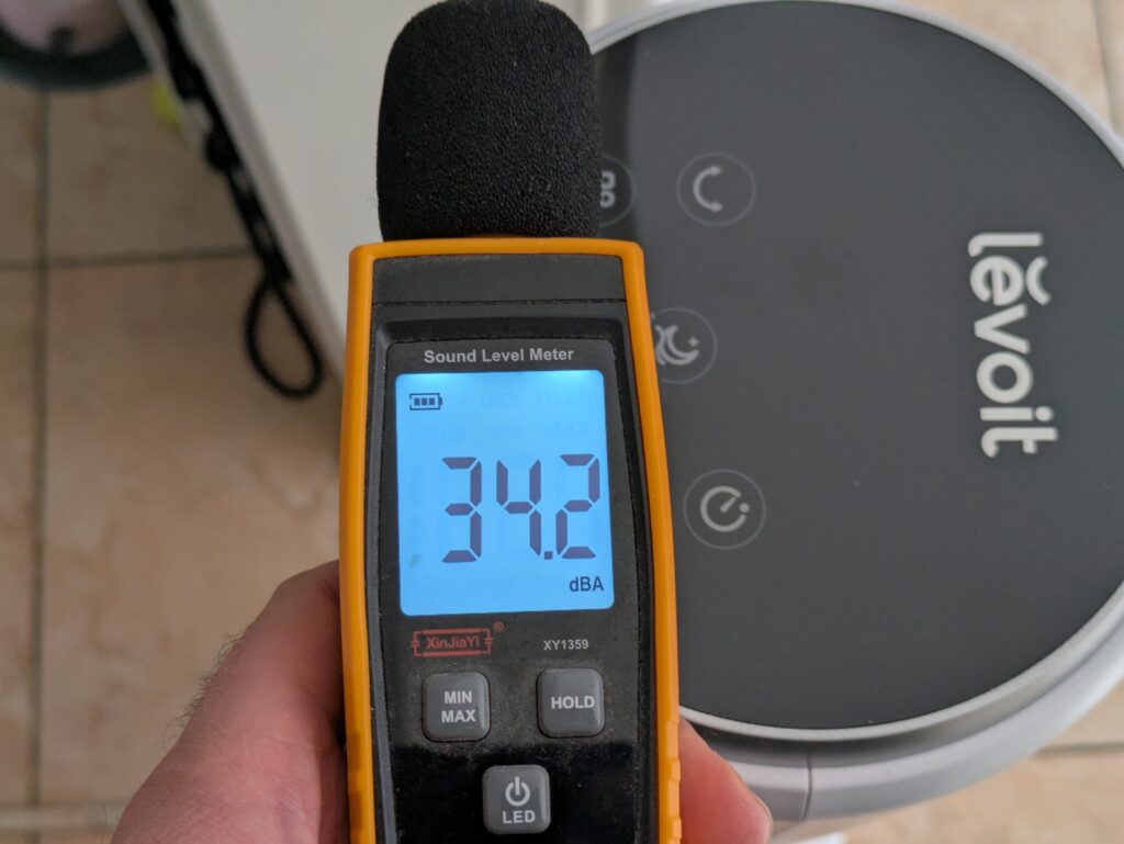 Lautstärke des Levoit LTF-F362-WEU Ventilators (4)