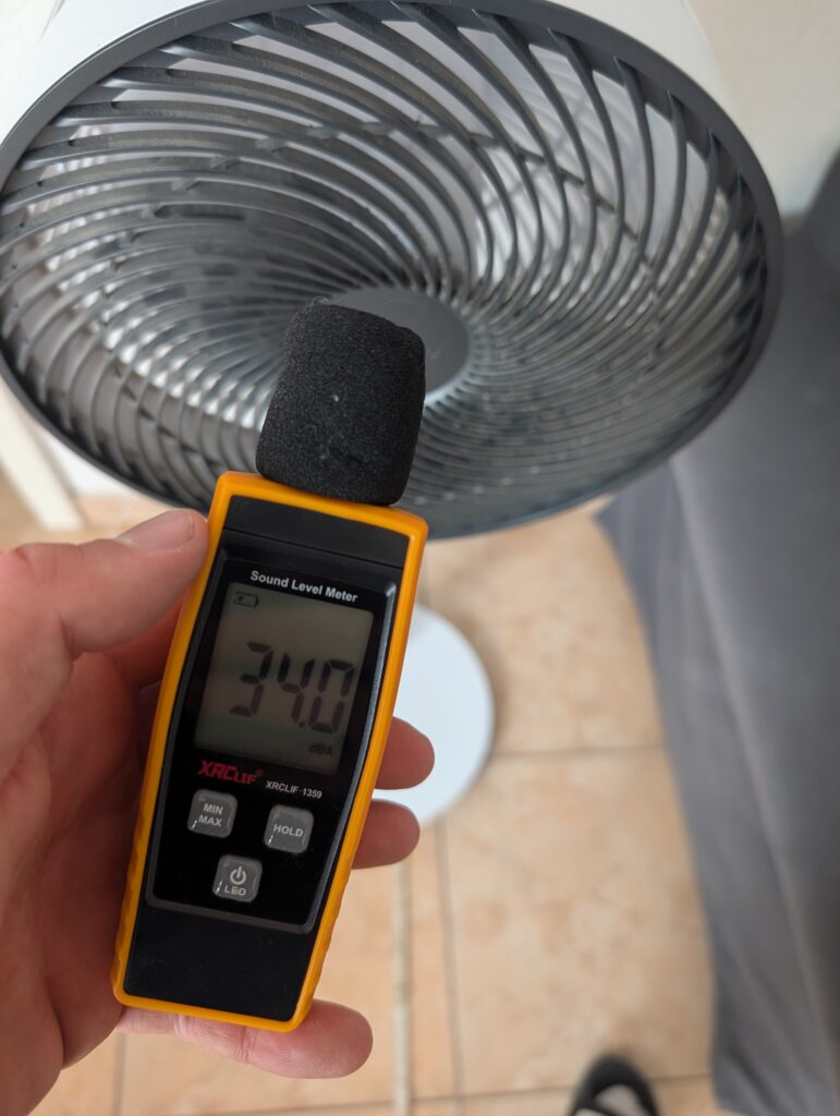 Lautstärke des MeacoFan Sefte® 10 Ventilators (3)