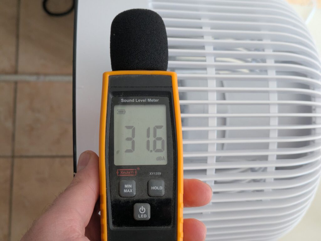 Lautstärke des MeacoFan Sefte® 8 Ventilators (2)