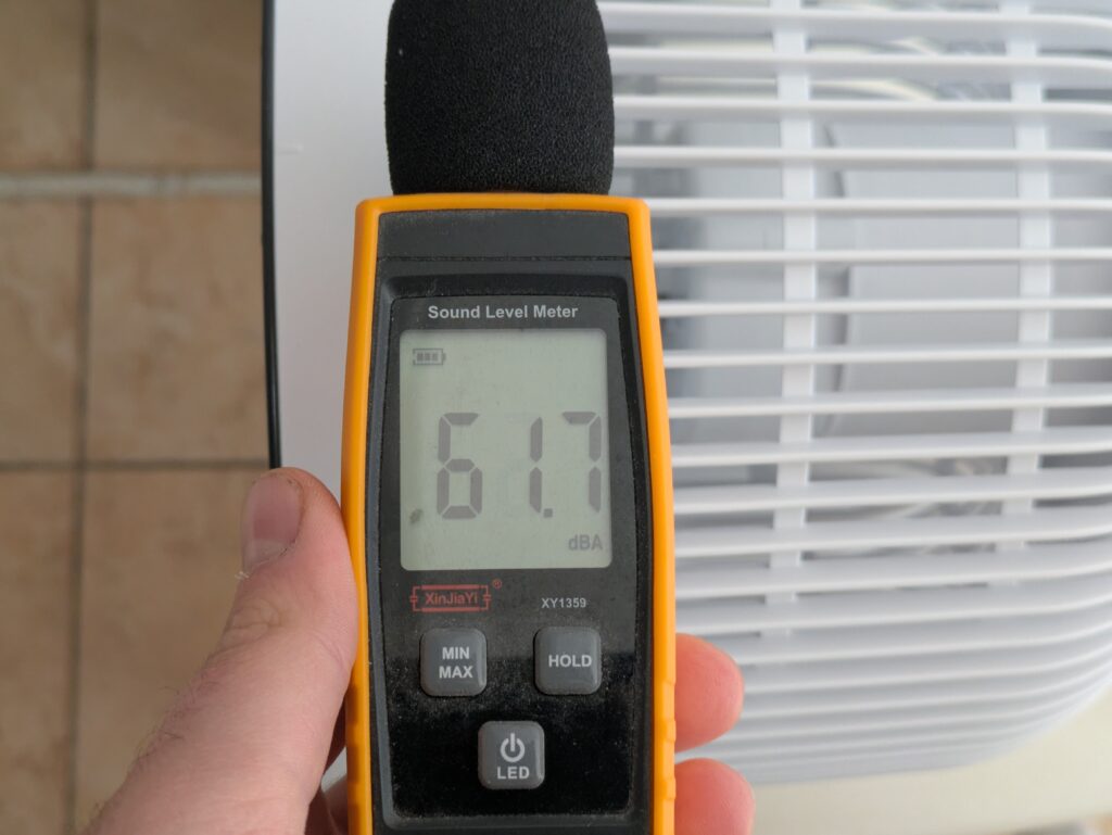 Lautstärke des MeacoFan Sefte® 8 Ventilators (3)