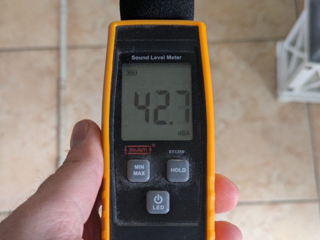 Lautstärke des MeacoFan Sefte® 8 Ventilators (4)