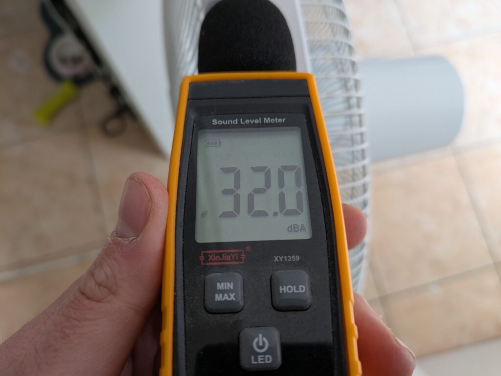 Lautstärke des Midea FS40-16CR Standventilators (3)