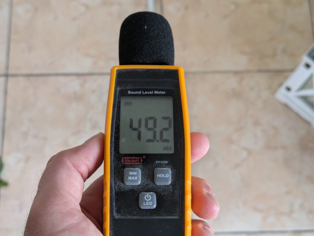 Lautstärke des Philips Serie 5000 Ventilators (2)