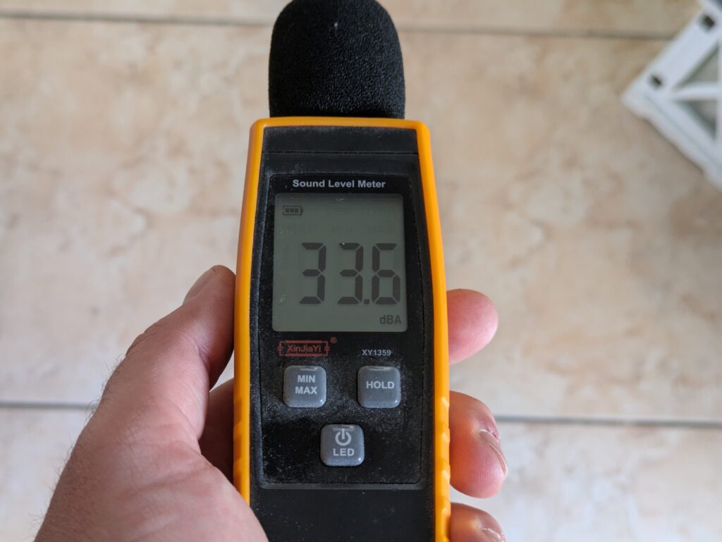 Lautstärke des Philips Serie 5000 Ventilators (4)