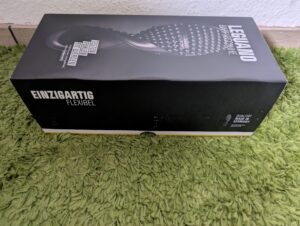 Leguano aktiv Barfußschuhe Karton seitlich