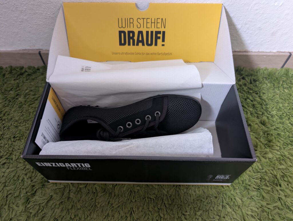 Leguano aktiv Barfußschuhe auspacken