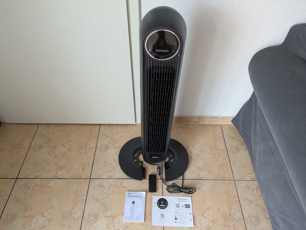 Lieferumfang des Dreo DR-HTF007 Nomad One Ventilators