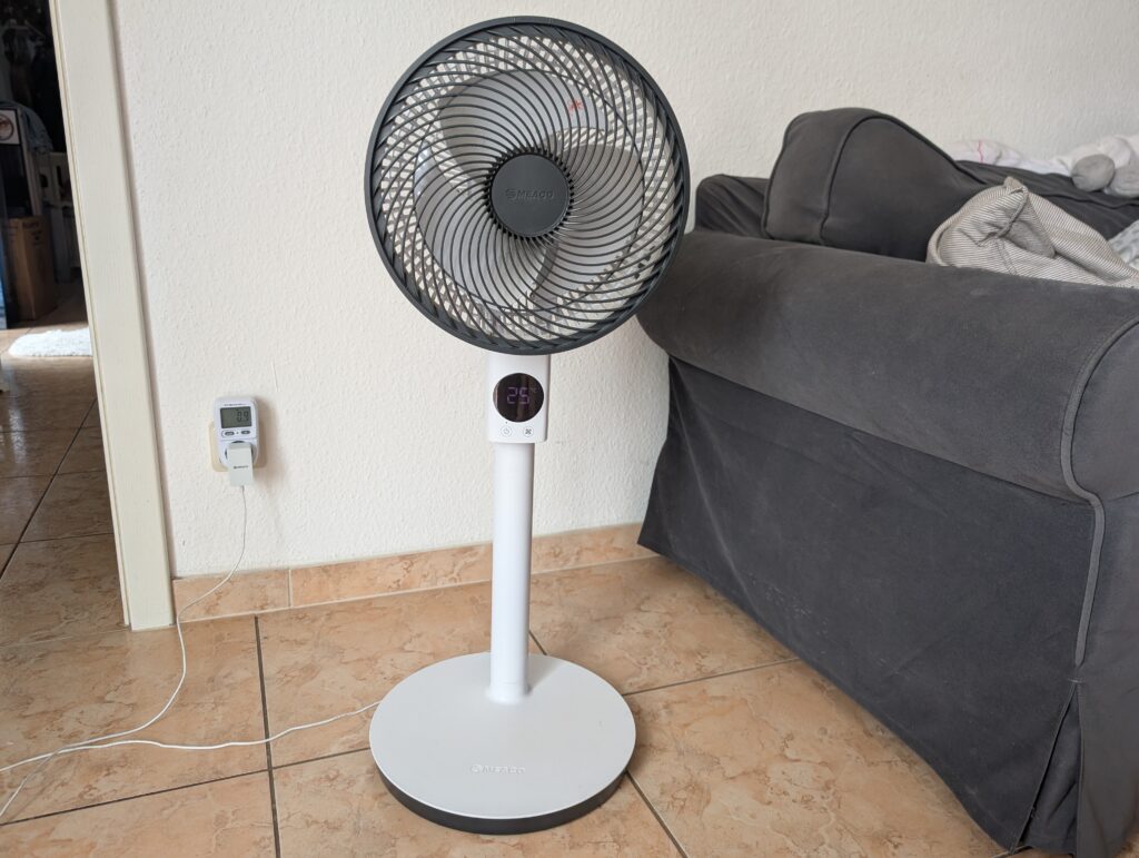 MeacoFan Sefte® 10 Ventilator in der mittleren Stufe