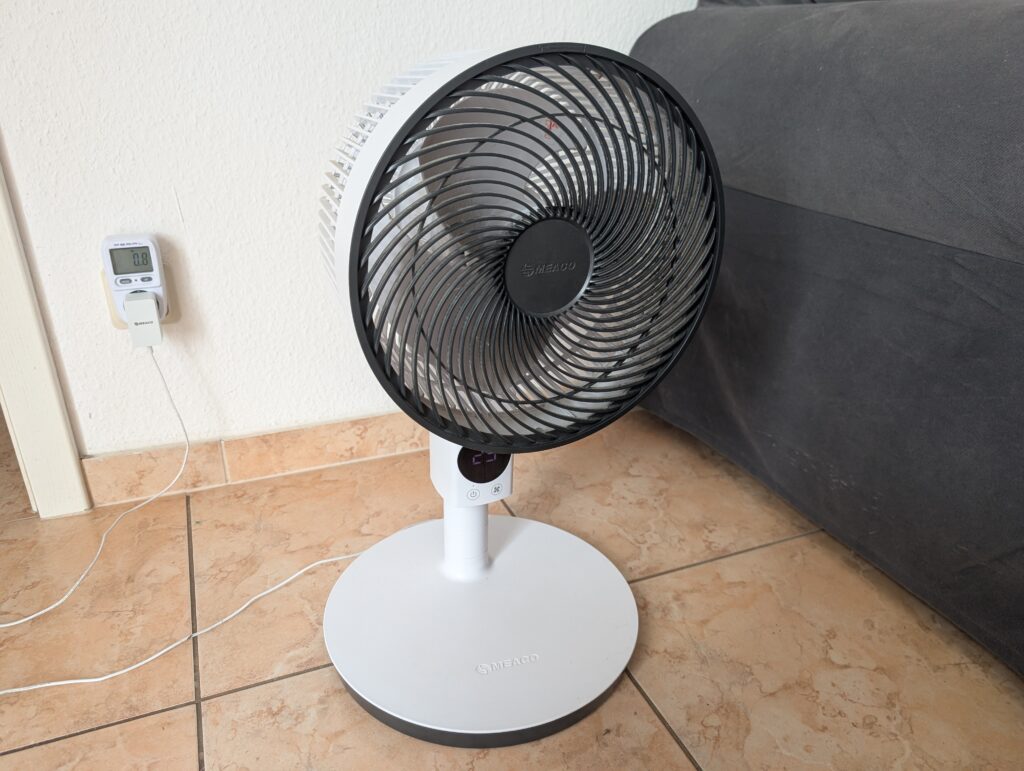 MeacoFan Sefte® 10 Ventilator in der untersten Stufe