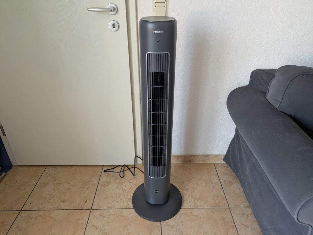 Philips Serie 5000 Ventilator aufgestellt