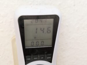 Stormverbrauch des MeacoFan Sefte® 8 Ventilators