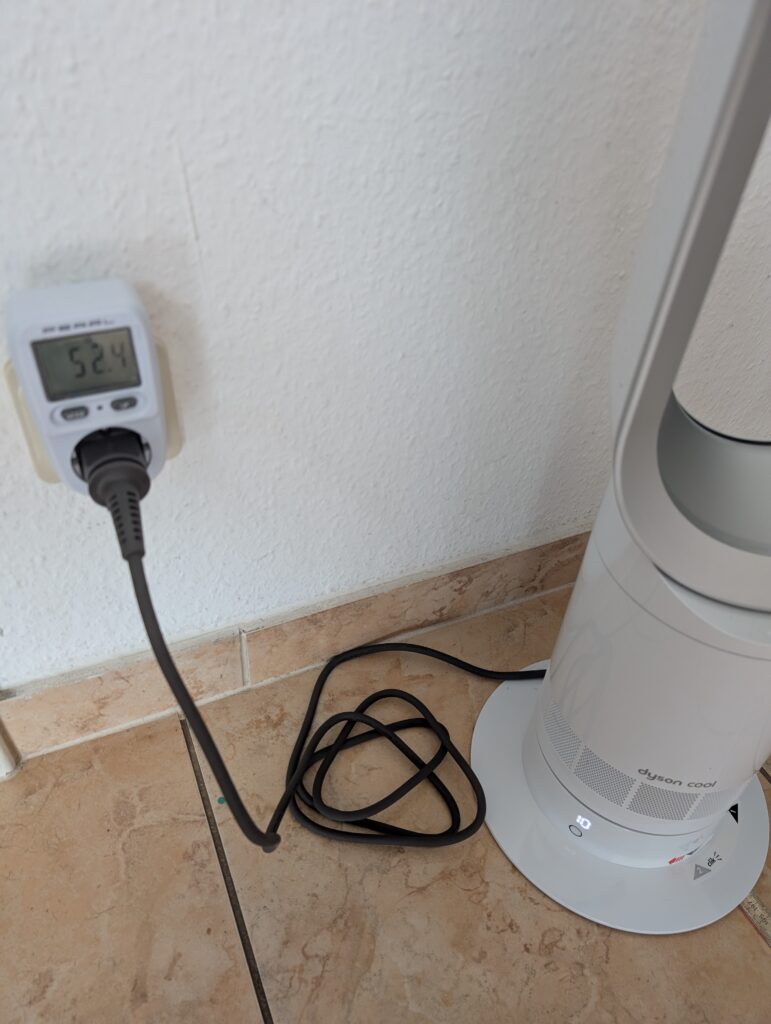 Stromverbrauch des Dyson AM07 Air Multiplier Ventilators