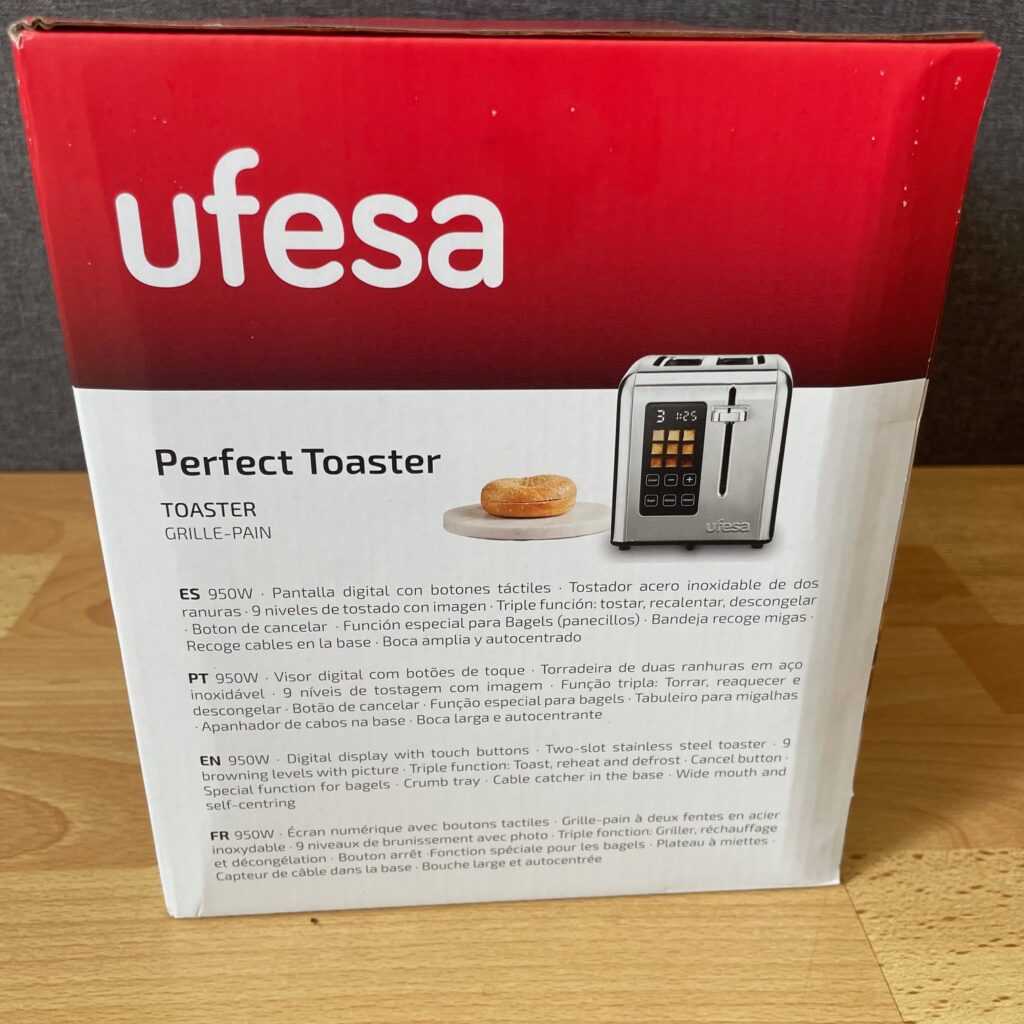 Ufesa Digital Future Toaster Verpackung