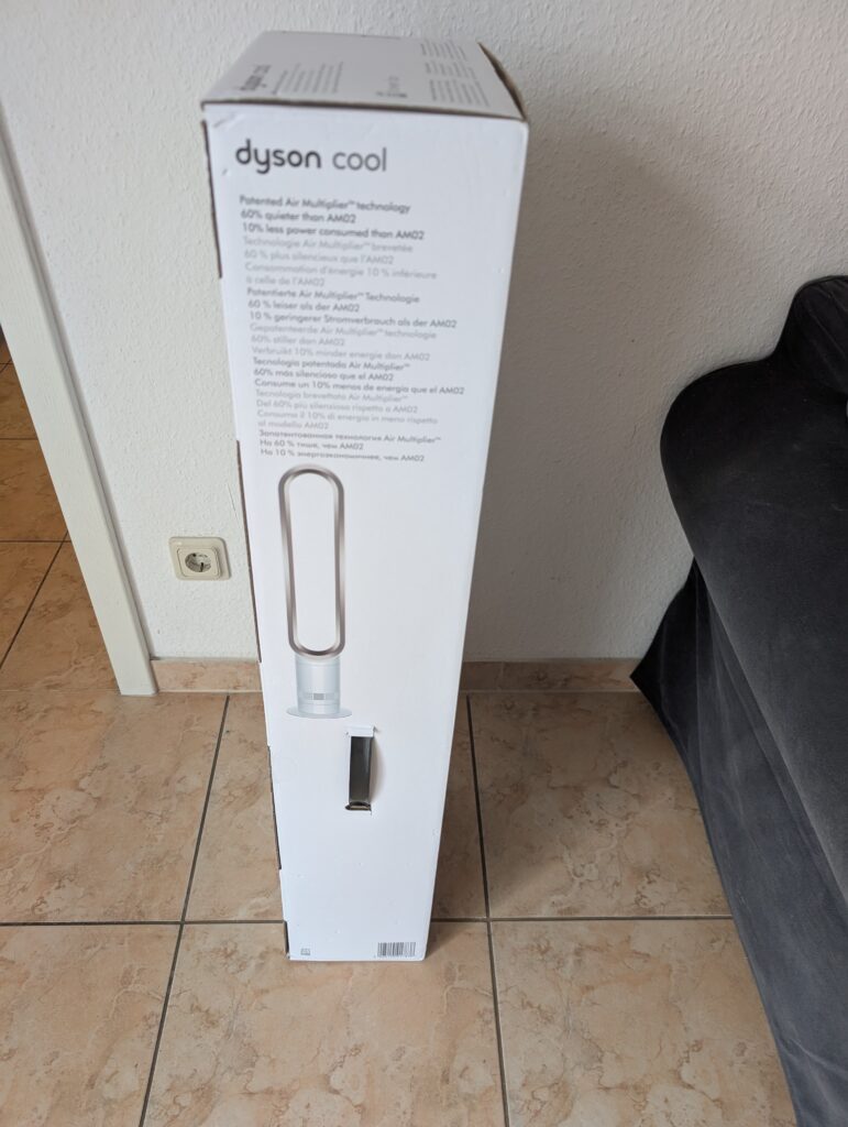 Verpackung des Dyson AM07 Air Multiplier Ventilators (2)