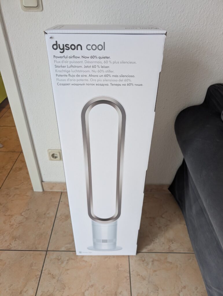 Verpackung des Dyson AM07 Air Multiplier Ventilators