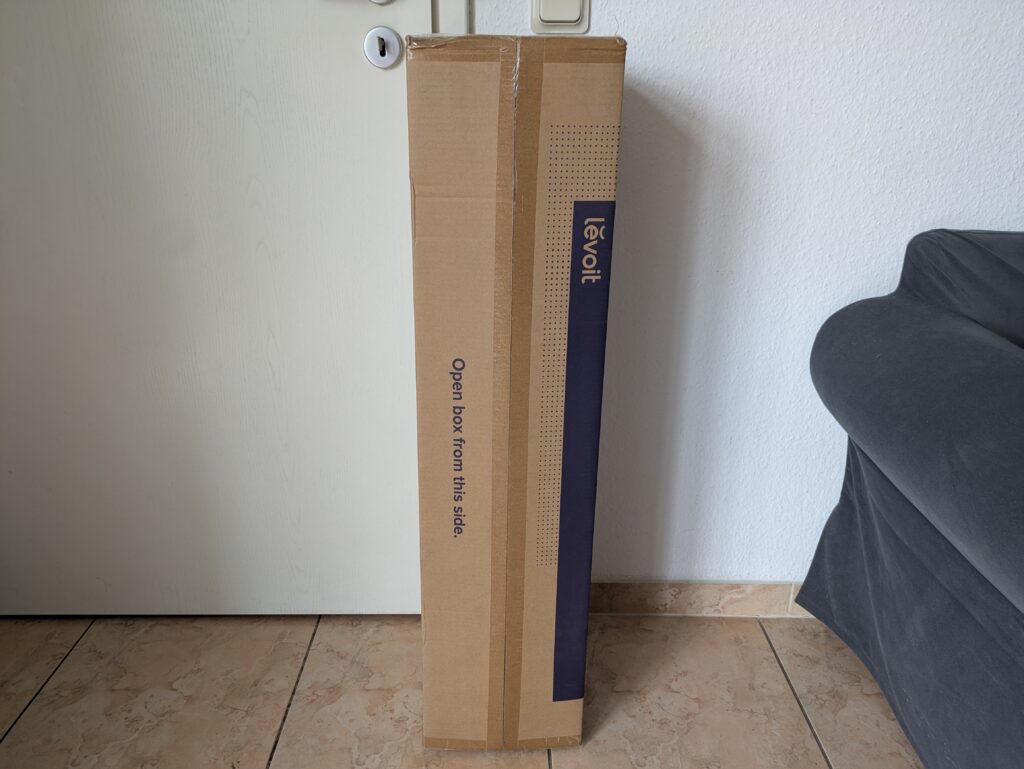 Verpackung des Levoit LTF-F362-WEU Ventilators
