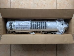 Verpackung des Levoit LTF-F362-WEU Ventilators geöffnet (2)